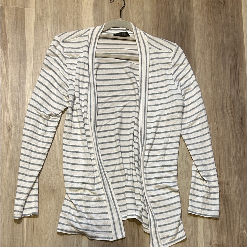 Stitch Fix Mix by 41 Hawthorn Striped Open-Front Cardigan Sweater